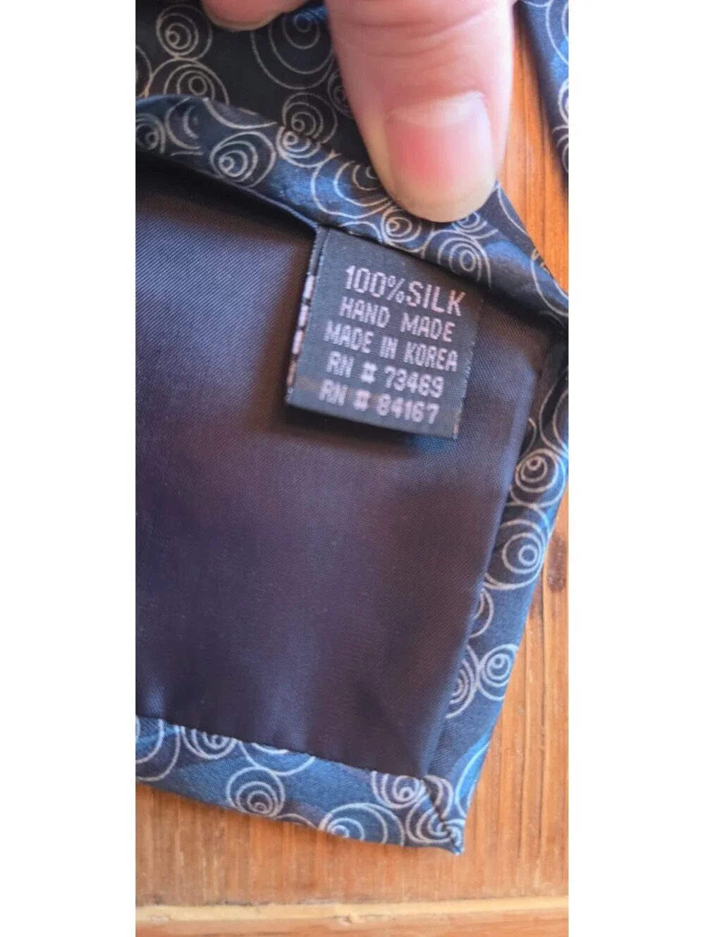 Vintage 1990s Walt Disney World Mickey Mouse Blue Silk Necktie Korea